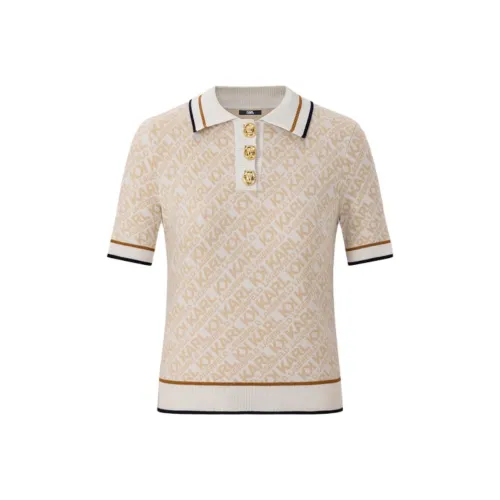 Поло Karl Lagerfeld Женское Бежевое