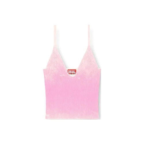 DIESEL FW24 Топ на бретелях Женский Ярко-розовый