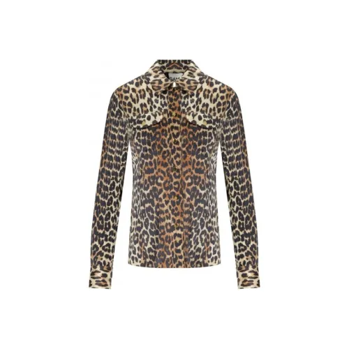 GANNI Коричневые Женские Рубашки