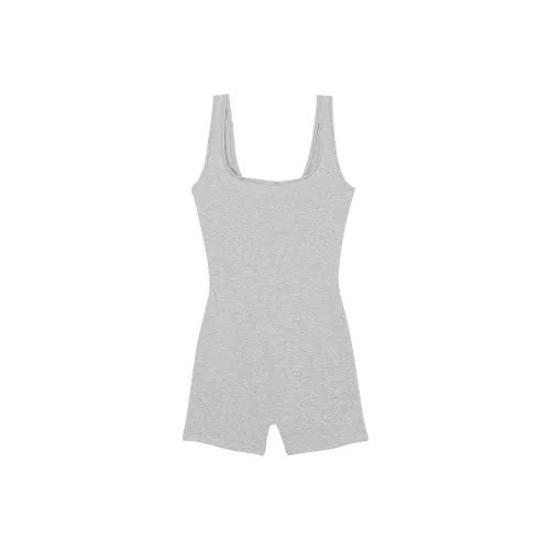 Victoria's Secret Розовый Основа Хлопок ONESIE Средний Вереск GREY Комбинезон Женские Средне-серый