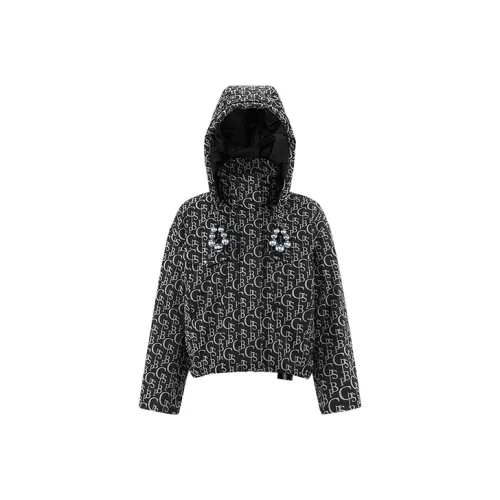 BOSIDENG Черный деним Жаккард Женские Пуховики