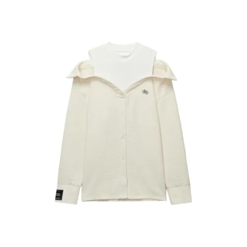 MUSIUM DIV IVX/Экрю Женские Рубашки