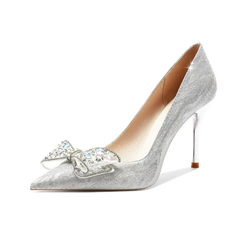 ANGEL BOY Узкий каблук Высокие каблуки Женские Серебристая луна