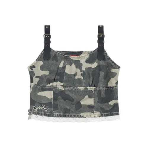 GOOD BAI SS24SS Топ на бретелях Женский Камуфляж