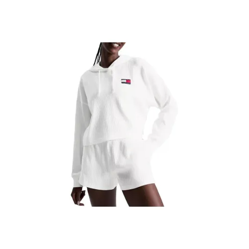 Tommy Hilfiger Флаг Толстовка Худи и Свитшоты Экрю Толстовка Женская Белая