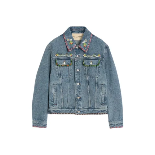 Valentino SS25 Denim Jacket Men's Blue