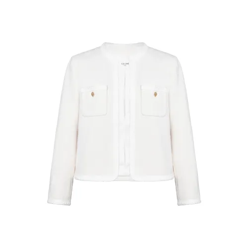 CELINE FW22 Куртки Пальто Женские Мел Белый