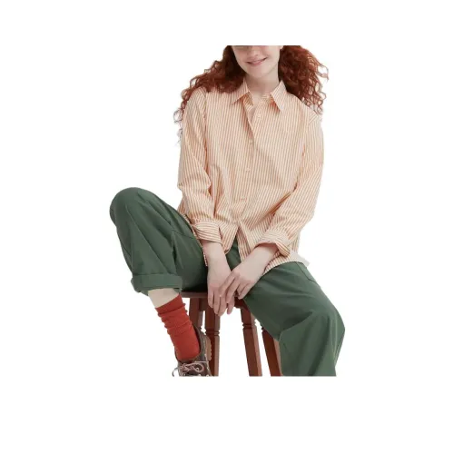 UNIQLO Рубашка Женская Светло-Желтая