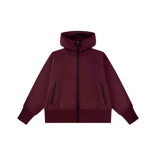 QIAODAN Sports Life Collection Куртки и Пальто Женские Бордовый Черный