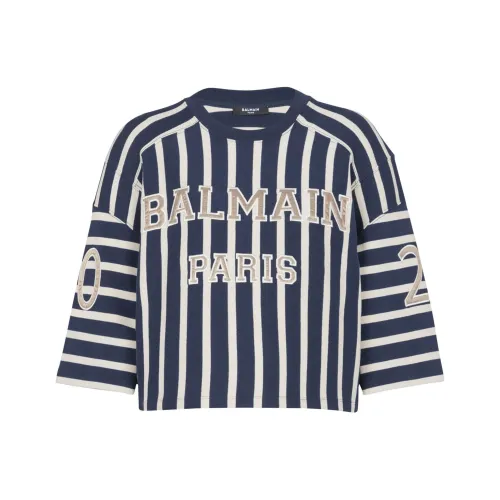 BALMAIN T-рубашка женская морской синий