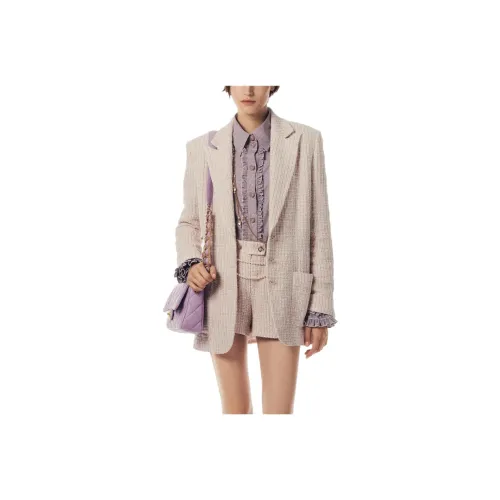 CHANEL 24 Весенний Летний Новый Приход Куртки и Пальто Женские Розовый