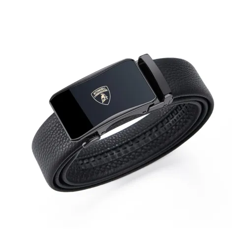 AUTOMOBILI LAMBORGHINI Коровья кожа Автоматическая пряжка Ремень Мужской Металлический Ширина 3,5CM Подарочный набор в коробке Бесплатно Гравировка