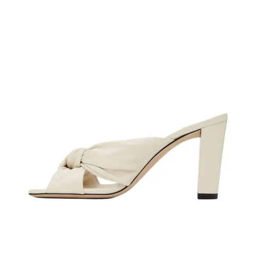 Jimmy Choo Avenue Rubber Slide Тапочки Женские Белые