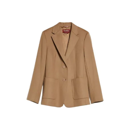 MaxMara Studio Clan Коллекция Шерсть Одинальная Куртка Куртки Пальто Женские CAMEL