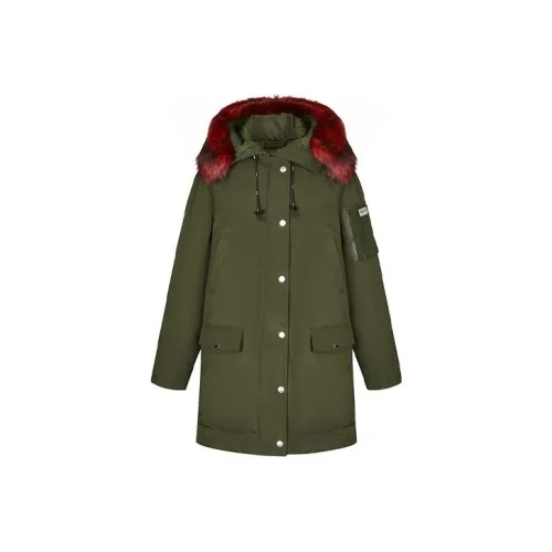 KENZO Зеленые Женские Пуховики