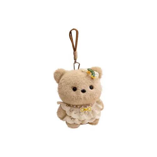 77 SEVEN DREAM Милый Sweetheart Медведь And CHANEL Кролик Брелок Кукла Плюшевая Подвеска 13 см Высота