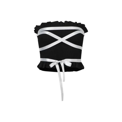 JAC FLEURANT Без бретелек Топ Женский Черный