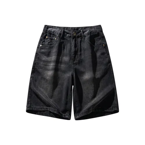 HZWH Джинсовые шорты Мужские Угольный черный