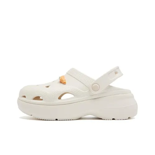 QIAODAN Сабо Женские Сырой Деним Белый