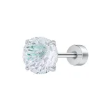 Зеленый Розовый Градиент Фейерверк Подрезанные до формы Серьги-гвоздики [Одиночный]