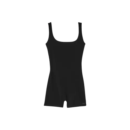 Victoria's Secret Розовый Основа Хлопок Комбинезон Чисто черный Комбинезон Женские Чисто черный