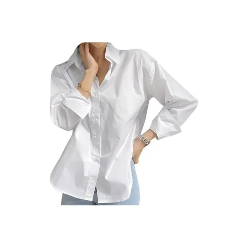 NANING9 Рубашка Женская Айвори Белый