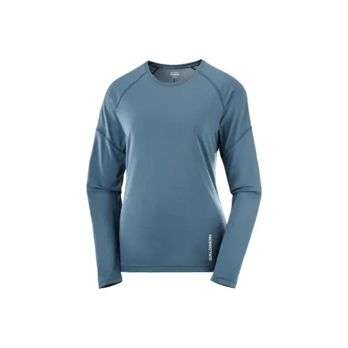 SALOMON CROSS RUN T Рубашка Женская Midnight Marine Blue