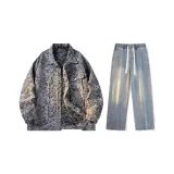 Set (Blue Top + Vintage Blue Jeans)  
Комплект (Синий топ + Винтажные синие джинсы)