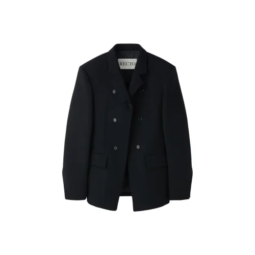 RECTO FW24 TWIST Твилл Шерсть Твил Твил Куртка Куртки и Пальто Женская Черная