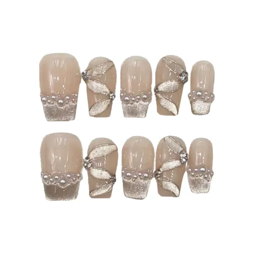 XIAMEIYU Французская лента жемчужный False Nail средний LADDER прозрачный телесный Coquette 20 мм