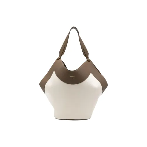 KHAITE Телячья кожа Тоут Сумка Сумка для покупок Сумка среднего размера Женская Светлый бежевый