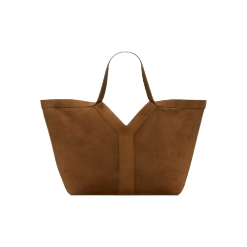 SAINT LAURENT Коровья кожа Тоут Сумка Сумка для покупок Сумка Большая Женская Deep Карамель Коньяк