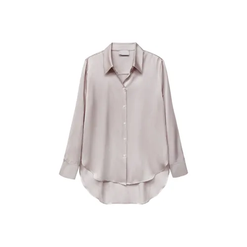 Sangluo Светло-фиолетовый Кофе Женские Рубашки