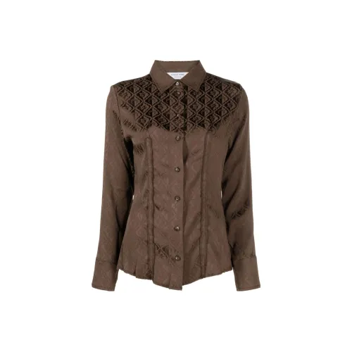 Marine Serre Умбра Женские Рубашки