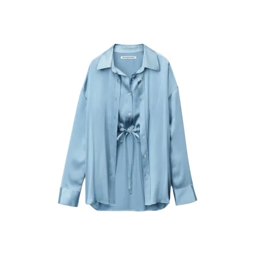 Alexander Wang SS24 Рубашка Женская Синяя