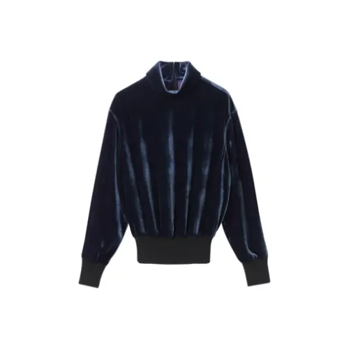 OVV Темно-синий Однотонный A3 Женские Рубашки