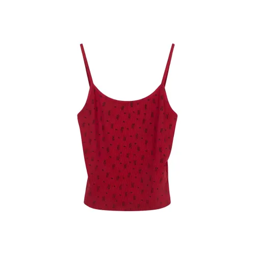 FORNI x YOYO Топ на бретелях Женский Вишнево-Красный