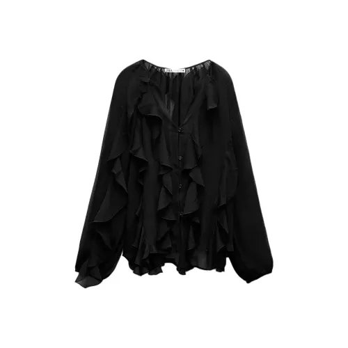 ZARA ZW Series Черные Женские Рубашки