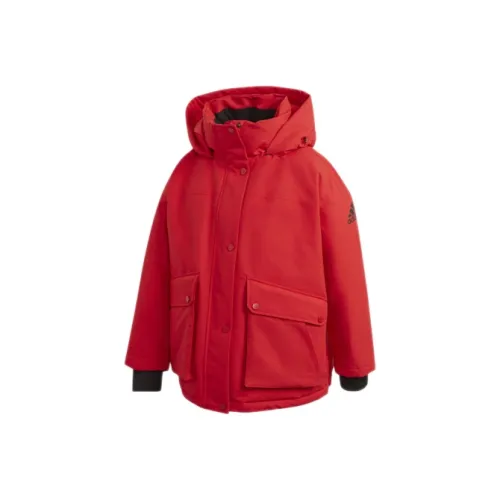 Adidas Пуховик Зимний Женский Светлый Алый