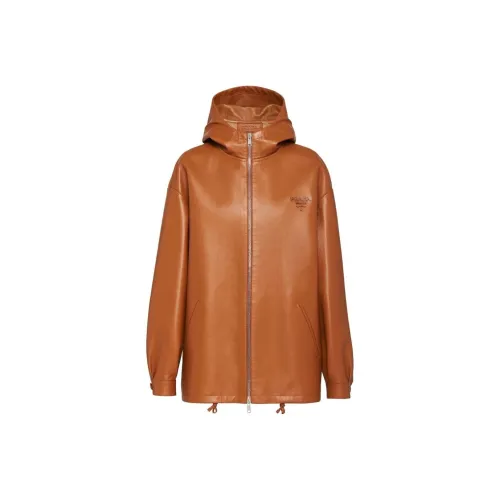 PRADA SS22 Куртки и Пальто Женские Коричневый