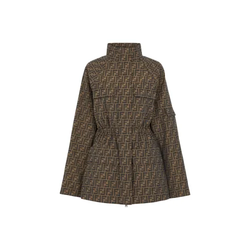 FENDI FW24 Куртки и пальто Женские Коричневый