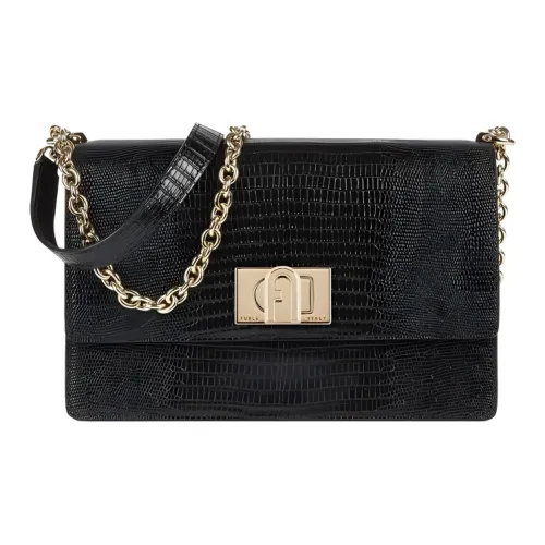 Furla 1927 Collection Телячья кожа Кожа Сумка через плечо Маленькая Женская Черная