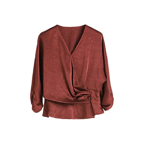 Hang Yi Court Рубашка Женская Ржаво-Красная