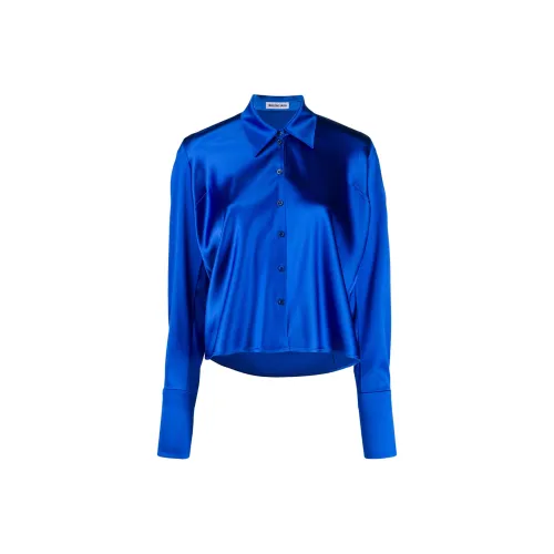 Balenciaga Рубашка Стандартного Кроя Женская Синяя