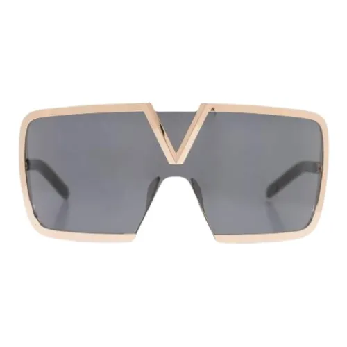 Valentino Ацетат Титан Нерегулярная форма Солнцезащитные очки Унисекс Бежевый