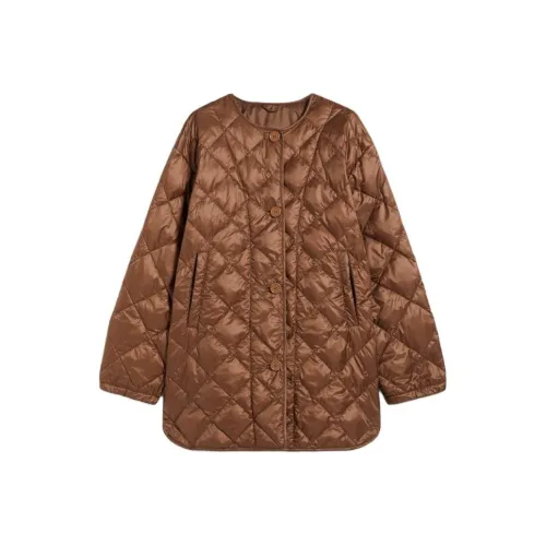 MAXMARA THE CUBE Csoft Коллекция Водонепроницаемый Нейлон Холст Куртка Куртки Пальто Женские Коричневый