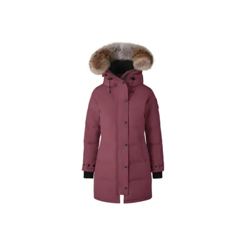 Canada Goose Shelburne Series Пуховик Женские Splicing Древесный цвет