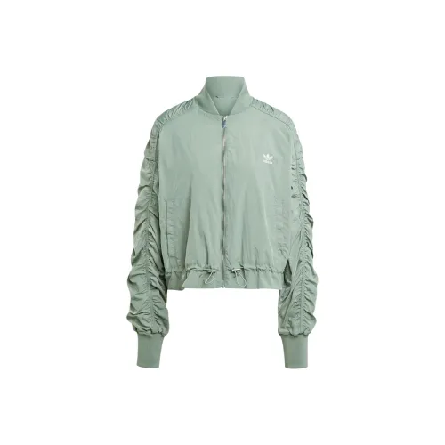 Adidas Originals Lightweight Bomber Куртка Куртки Пальто Женские Trace Зеленый