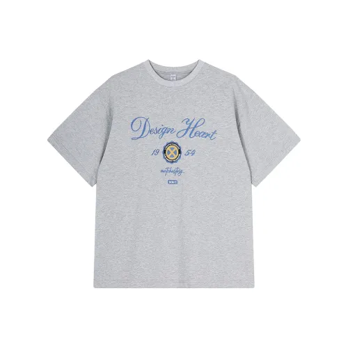 MATCHA STORY College Series T-Shirt Унисекс Light Gray