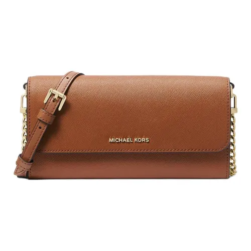 MICHAEL KORS Jet Set Кожа Сумка через плечо Большая Женская Коричневая